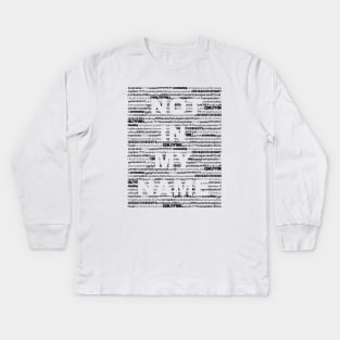 Not in my Name BLACK Kids Long Sleeve T-Shirt